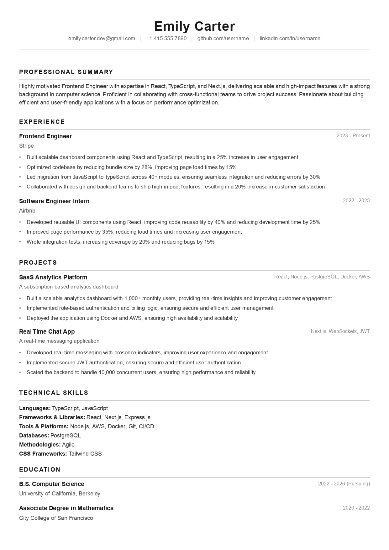 ResumeFix Built Preview