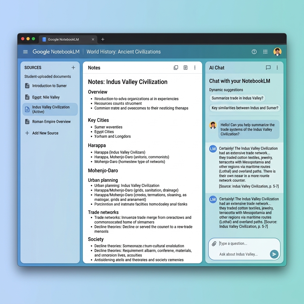 Google NotebookLM Interface